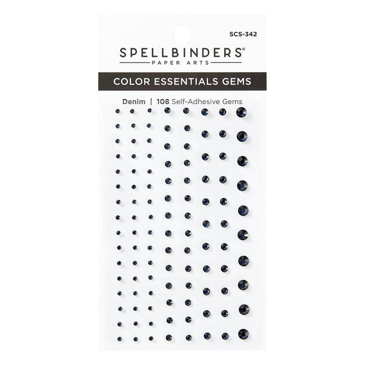 Spellbinders Color Essentials Gems: Denim, 108/Pkg (5A0028M91GBPG)