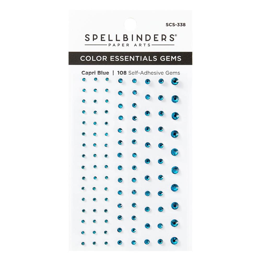 Spellbinders Color Essentials Gems: Capri Blue, 108/Pkg (5A0028MC1GBPH)