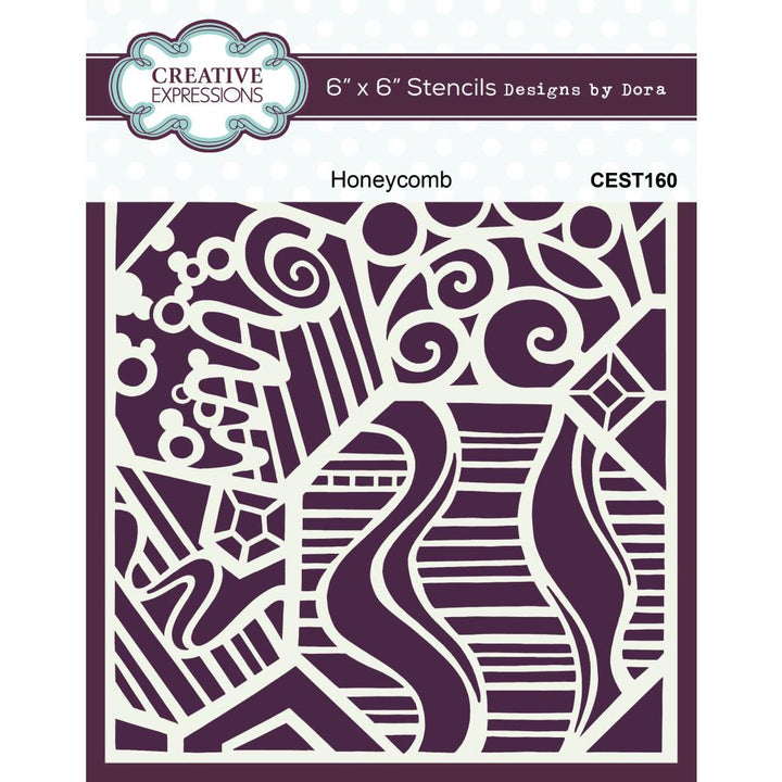 Creative Expressions 6"X6" Stencil: Honeycomb, Designs By Dora (5A0028371GB5N)