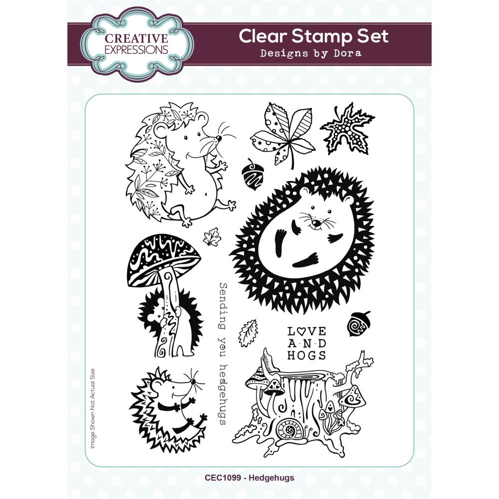 Creative Expressions 6"X8" Clear Stamp Set: Hedgehugs, Designs By Dora (5A00283S1GB5S)