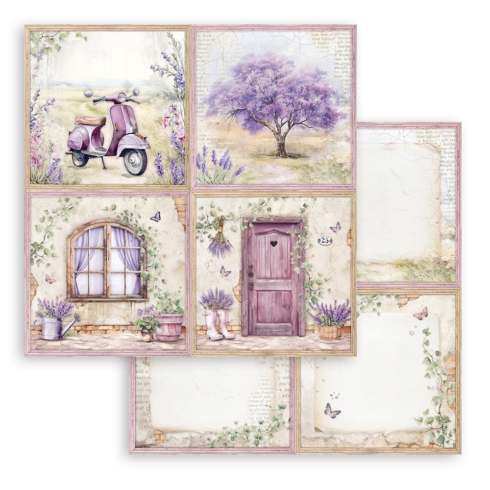 Stamperia Lavender 12"X12" Double-Sided Cardstock: 4 Cards (5A0027HL1G9TW)