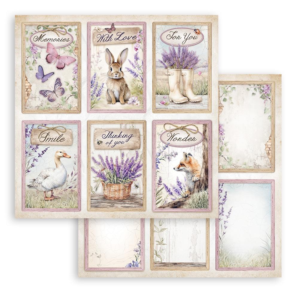 Stamperia Lavender 12"X12" Double-Sided Cardstock: 6 Cards (5A0027HC1G9V1)