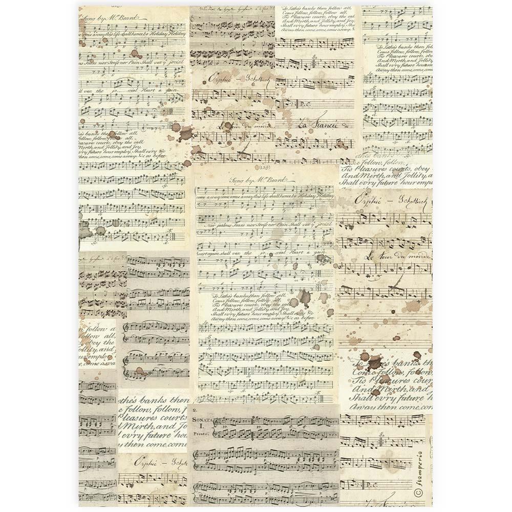 Stamperia A4 Rice Paper Sheet: Music (5A0027NW1G9ZX)