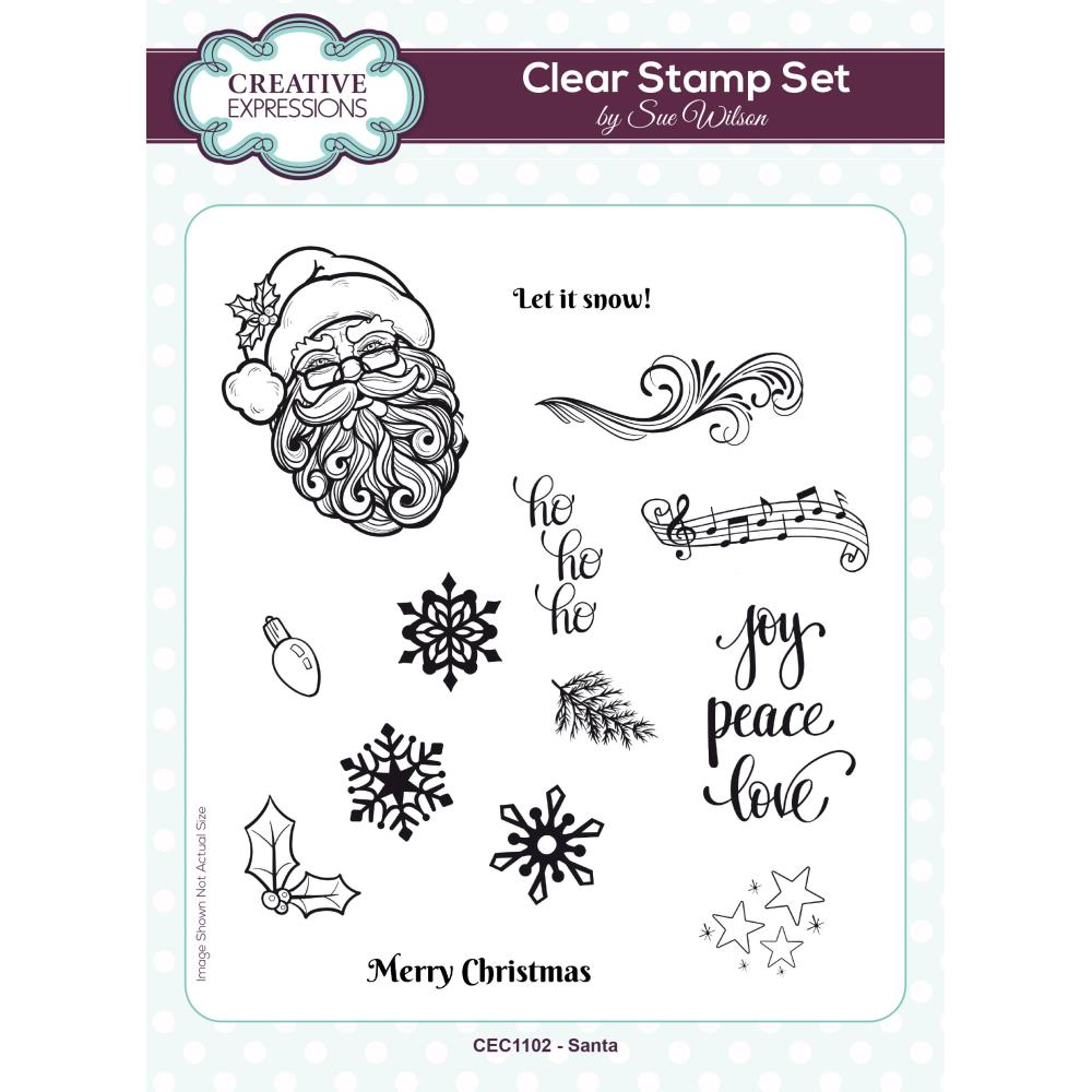 Creative Expressions 6"X8" Clear Stamp Set: Santa (5A00283W1GB57)