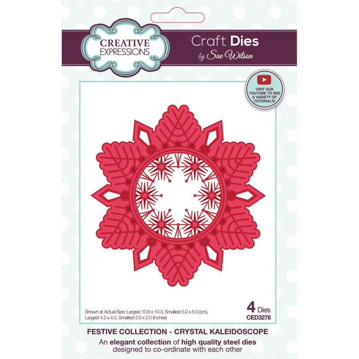 Creative Expressions Craft Dies: Festive Crystal Kaleidoscope, By Sue Wilson (5A0028411GB5V)