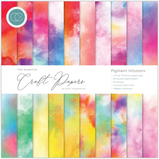 Craft Consortium Pigment Infusions 12"X12" Double-Sided Paper Pad (5A002B151GDH2)