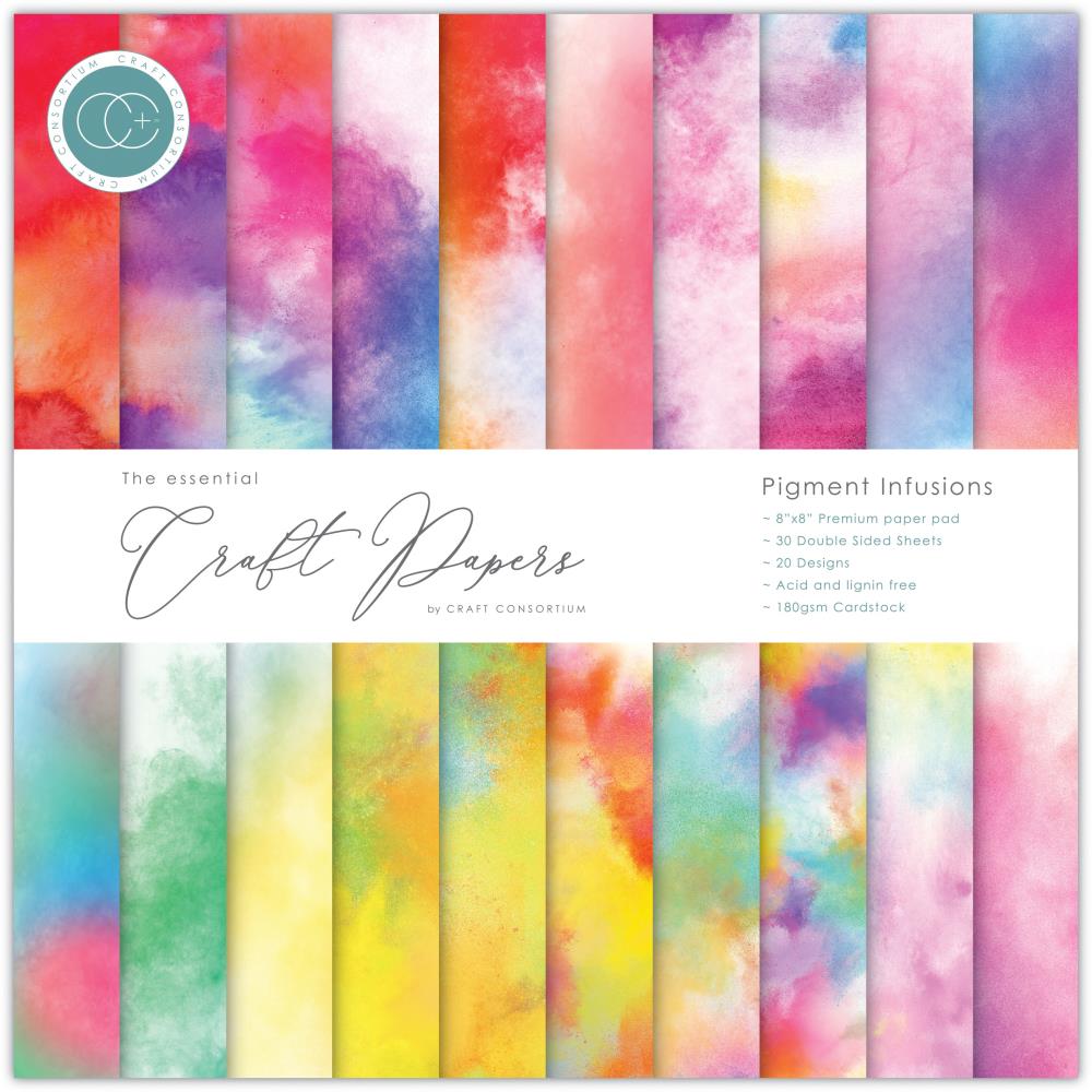 Craft Consortium Pigment Infusions 8"X8" Double-Sided Paper Pad (5A002B141GDH3)