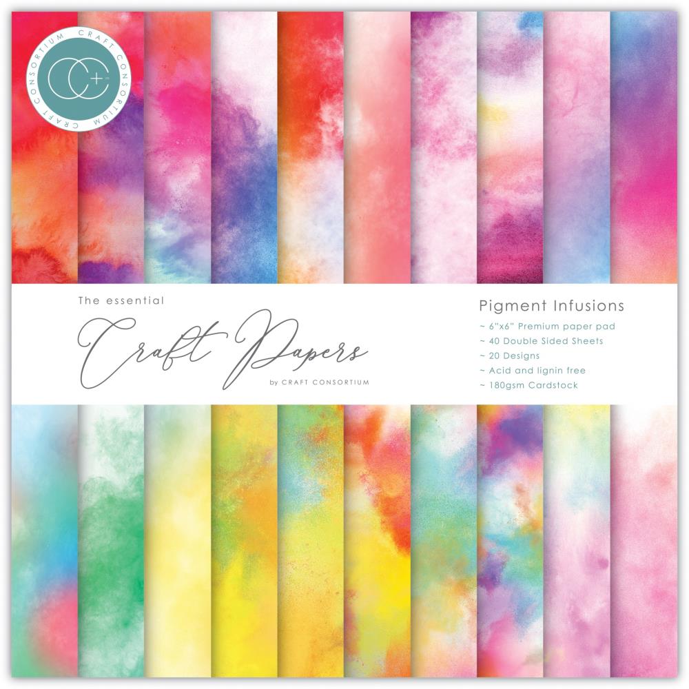 Craft Consortium Pigment Infusions 6"X6" Double-Sided Paper Pad (5A002B131GDH4)