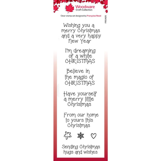 Woodware 8"X2.6" Clear Stamp Singles: Magical Christmas Greetings (5A00283G1GB5C)