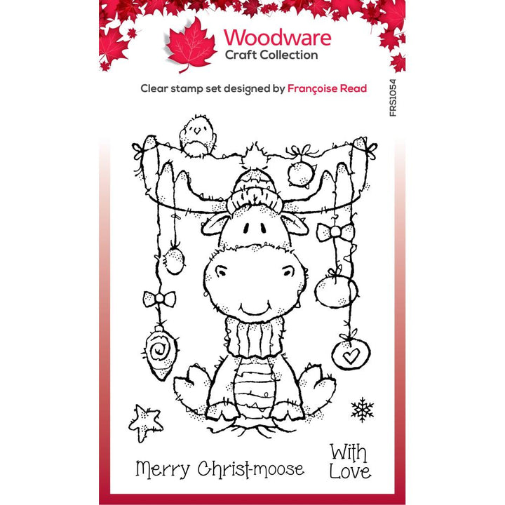 Woodware 4"X6" Clear Stamp Singles: Moose Christmas (5A00283V1GB5K)