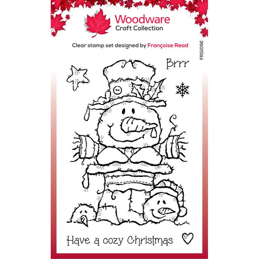 Woodware 4"X6" Clear Stamp Singles: Top Hat Snowman (5A00283T1GB67)