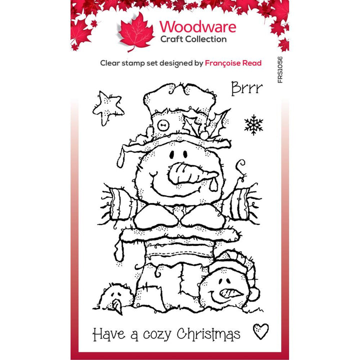 Woodware 4"X6" Clear Stamp Singles: Top Hat Snowman (5A00283T1GB67)