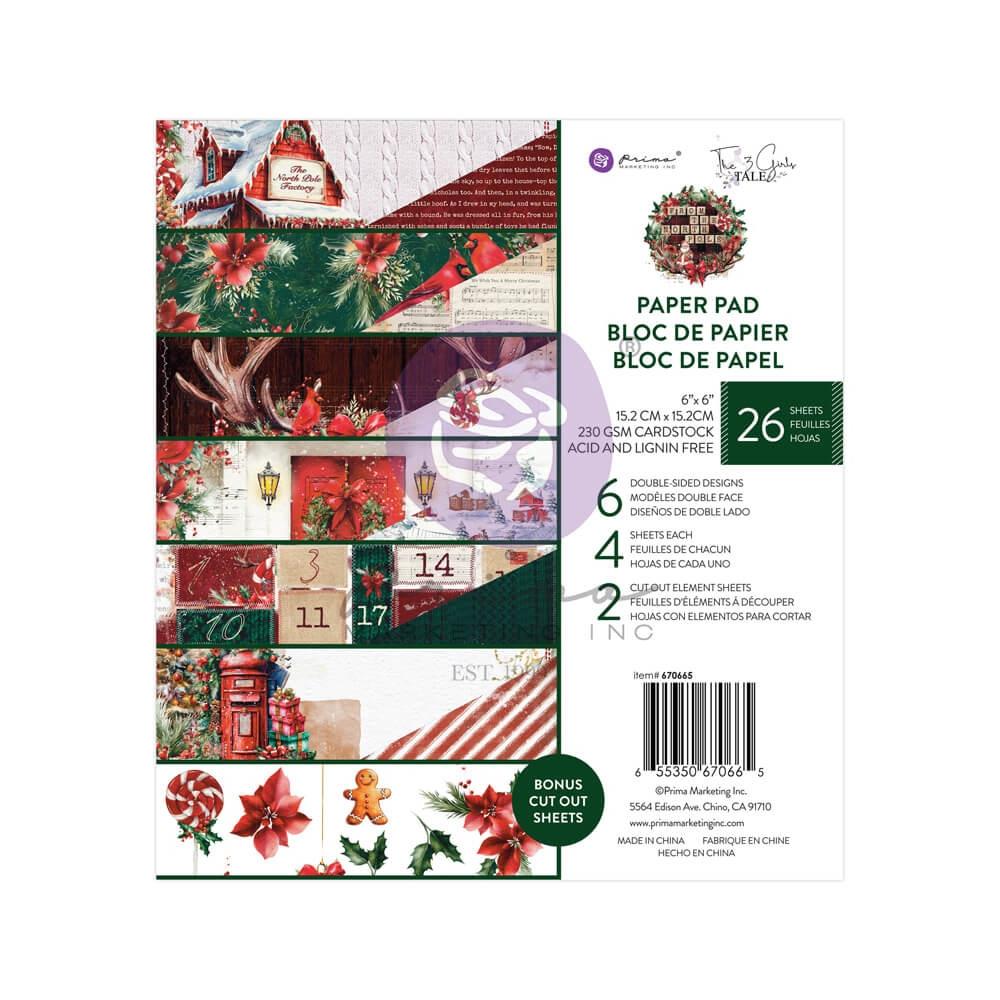 Prima Marketing From The North Pole 6"X6" Double-Sided Paper Pad, 26/Pkg (5A0028861GB8X)