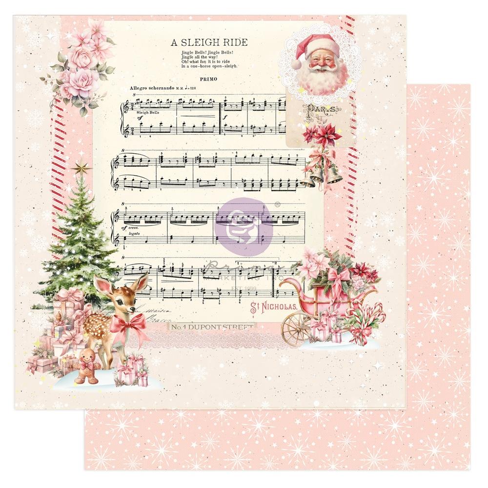 Prima Marketing 25 & Peppermint 12"X12" Double-Sided Cardstock: Sparkling Christmas, by Frank Garcia (5A00288R1GB91)