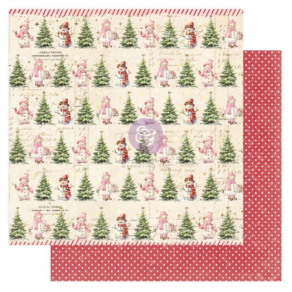 Prima Marketing 25 & Peppermint 12"X12" Double-Sided Cardstock: Warm & Cozy, by Frank Garcia (5A00288R1GB9K)