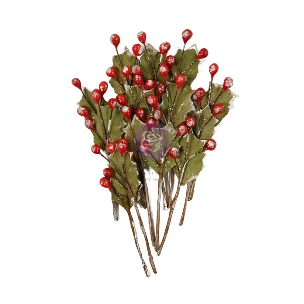 Prima Marketing From The North Pole Paper Flowers: Berry Delight, 15/Pkg (5A00288T1GB9P)