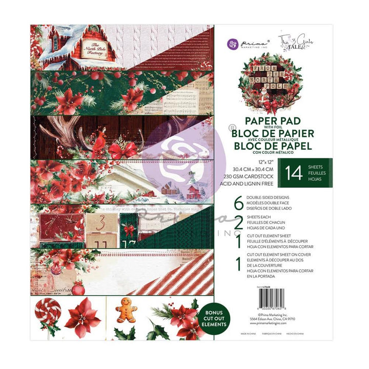 Prima Marketing From The North Pole 12"X12" Double-Sided Paper Pad, 26/Pkg (5A00288Q1GBB2)