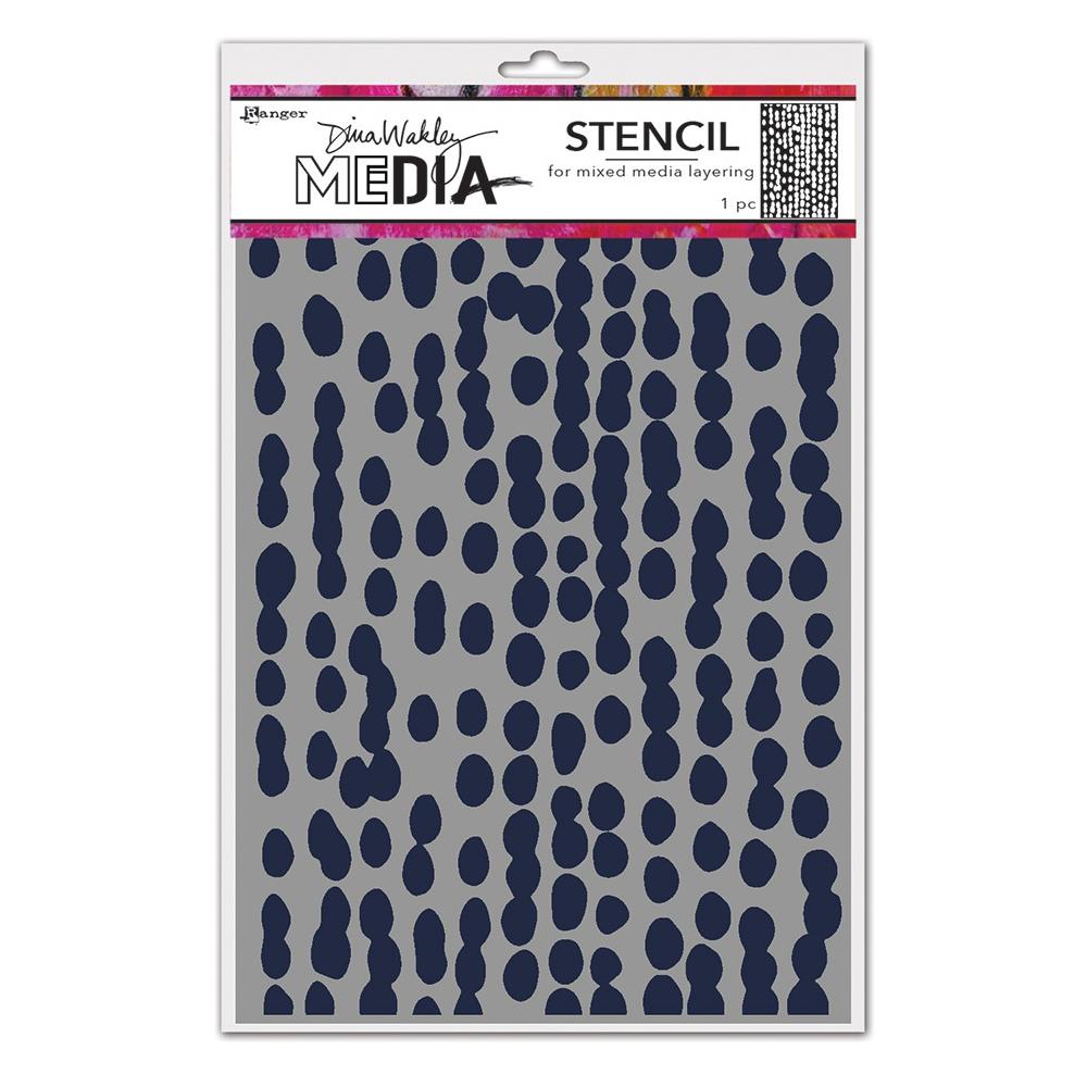 Dina Wakley Media 9"X6" Stencils: Musy Dots (MDS1GCRC)