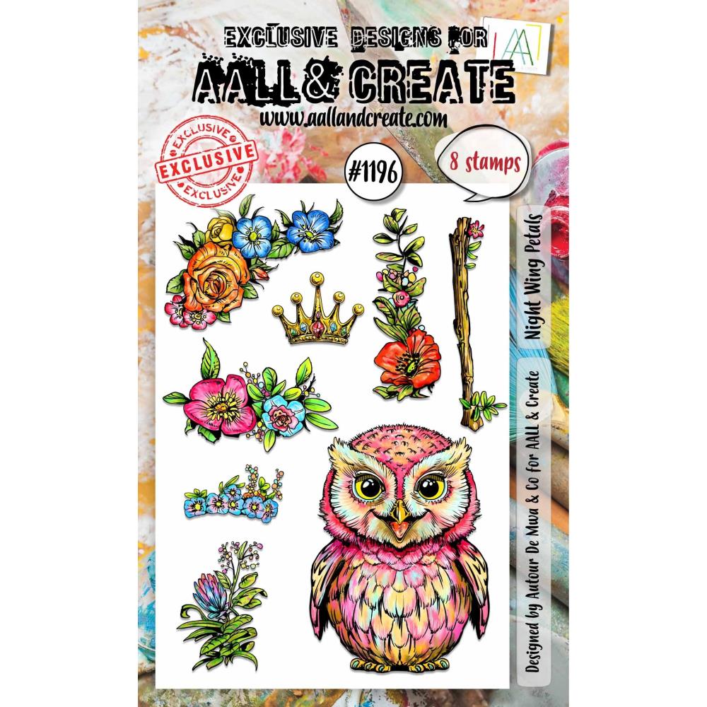 AALL And Create A6 Photopolymer Clear Stamp Set: Night Wing Petals (5A0029F61GCRQ)