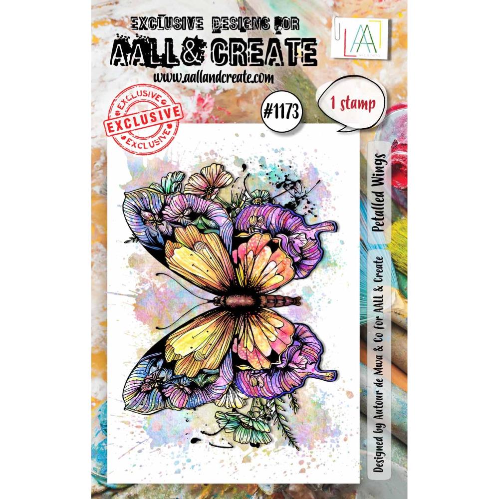 AALL And Create A7 Photopolymer Clear Stamp Set: Petalled Wings (5A0029FC1GCRV)