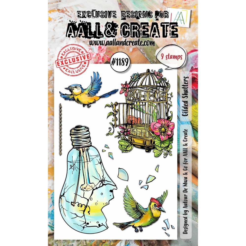 AALL And Create A6 Photopolymer Clear Stamp Set: Gilded Shatters (5A0029FG1GCRW)