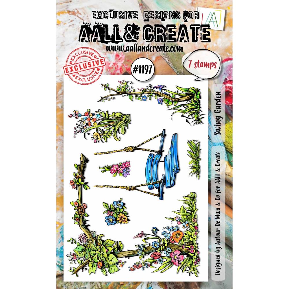 AALL And Create A6 Photopolymer Clear Stamp Set: Swing Garden (5A0029FD1GCS3)