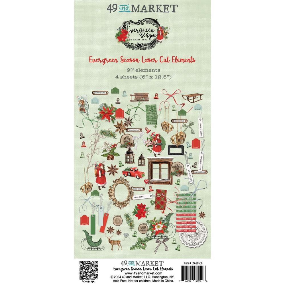 49 and Market Evergreen Season Laser Cut Outs: Elements (5A0027PK1GB06)