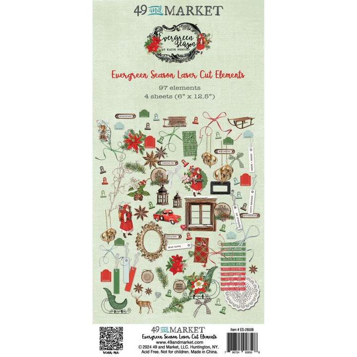 49 and Market Evergreen Season Laser Cut Outs: Elements (5A0027PK1GB06)