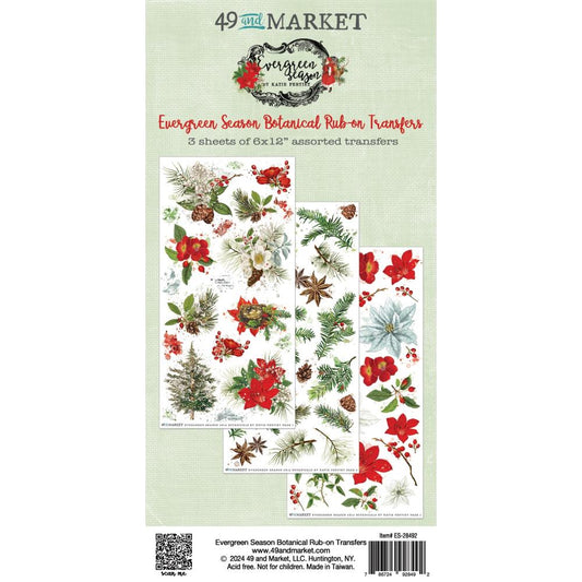 49 and Market Evergreen Season Rub-On Transfer Set: Botanical (5A0027PX1GB0N)