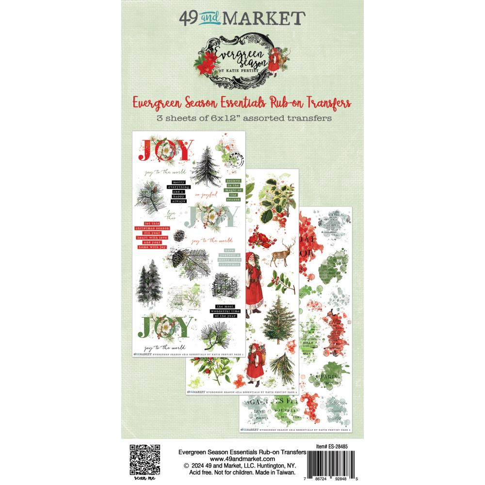 49 and Market Evergreen Season Rub-On Transfer Set: Essentials (5A0027PH1GB0W)