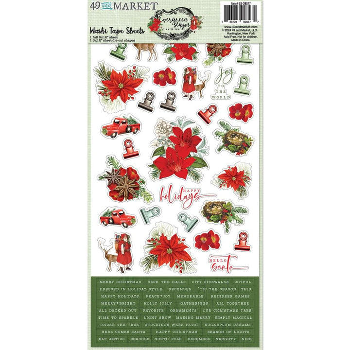 49 and Market Evergreen Season Washi Sheets (5A0027PC1GB13)