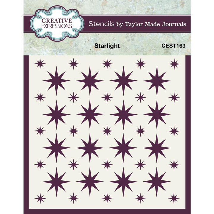 Creative Expressions Taylor Made Journals 6"X6" Stencil: Starlight (5A002B5J1GDMM)