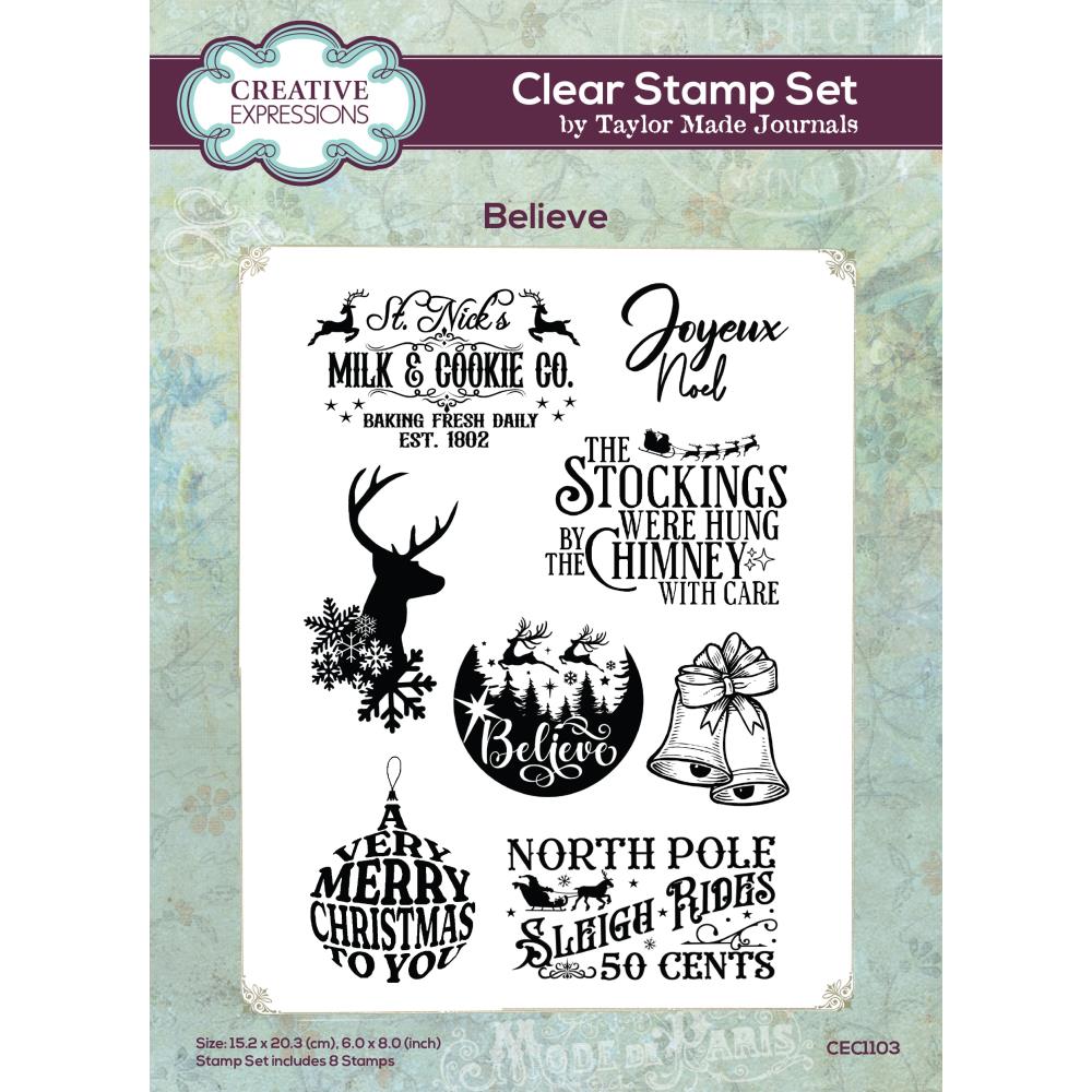 Creative Expressions Taylor Made Journals 6"X8" Clear Stamp: Believe (5A002B5V1GDNL)