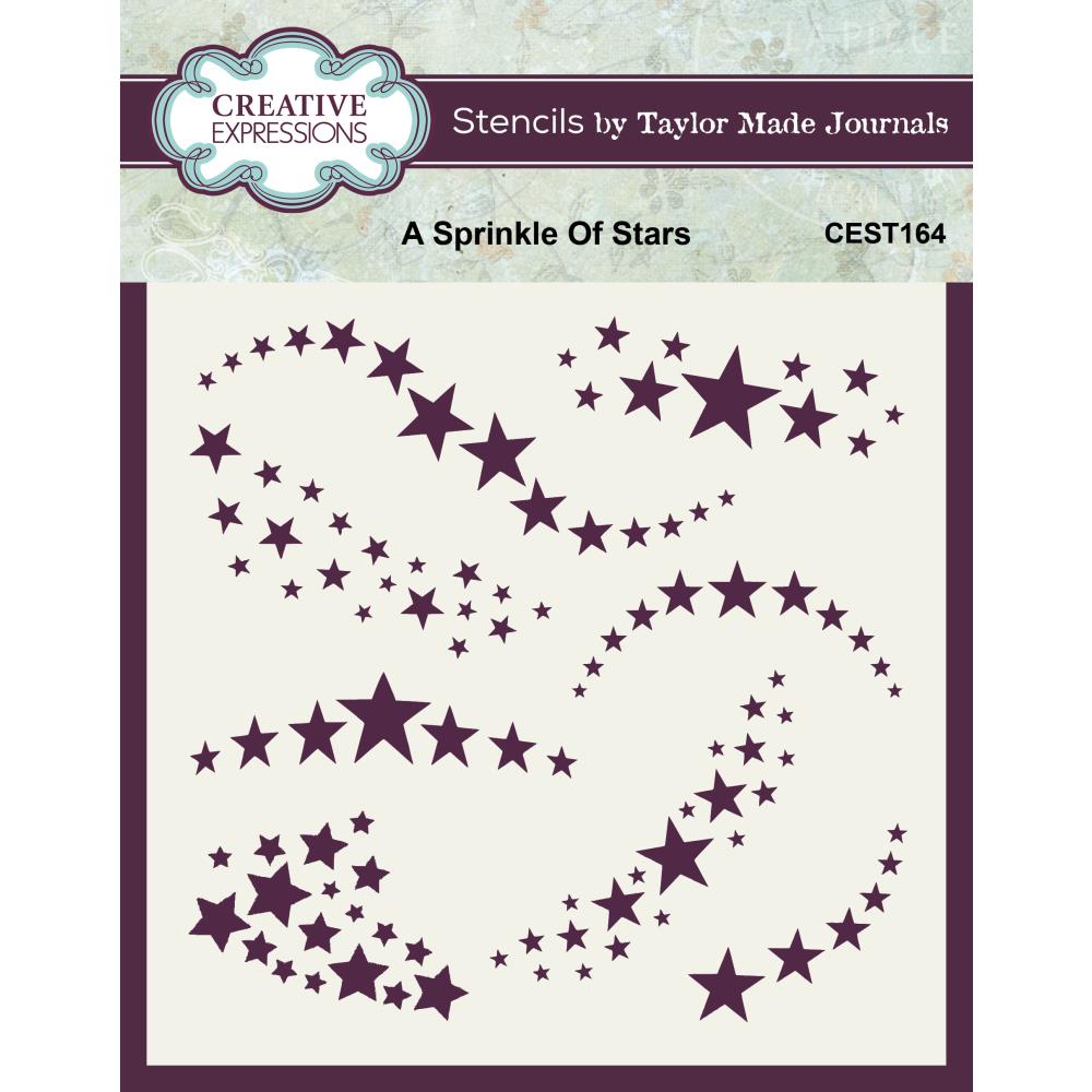 Creative Expressions Taylor Made Journals 6"X6" Stencil: A Sprinkle Of Stars (5A002B651GDMT)