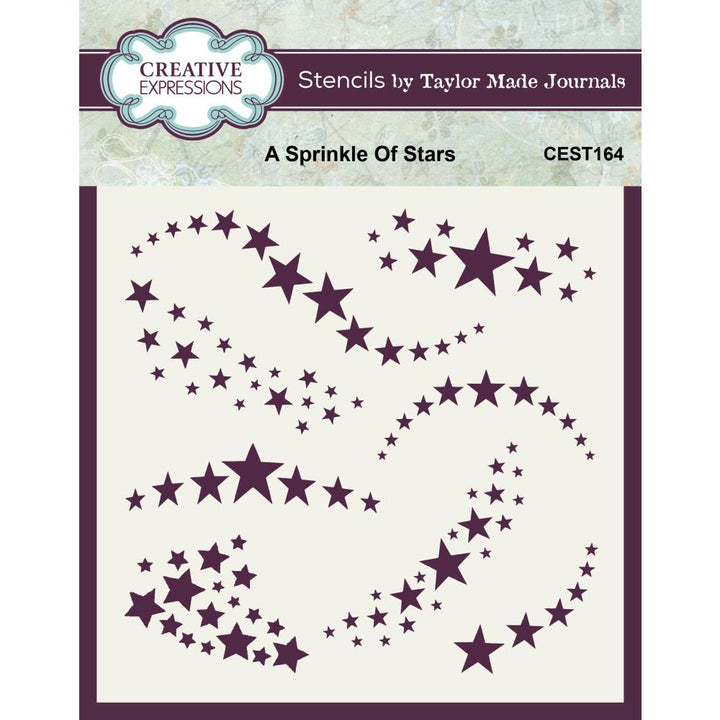 Creative Expressions Taylor Made Journals 6"X6" Stencil: A Sprinkle Of Stars (5A002B651GDMT)