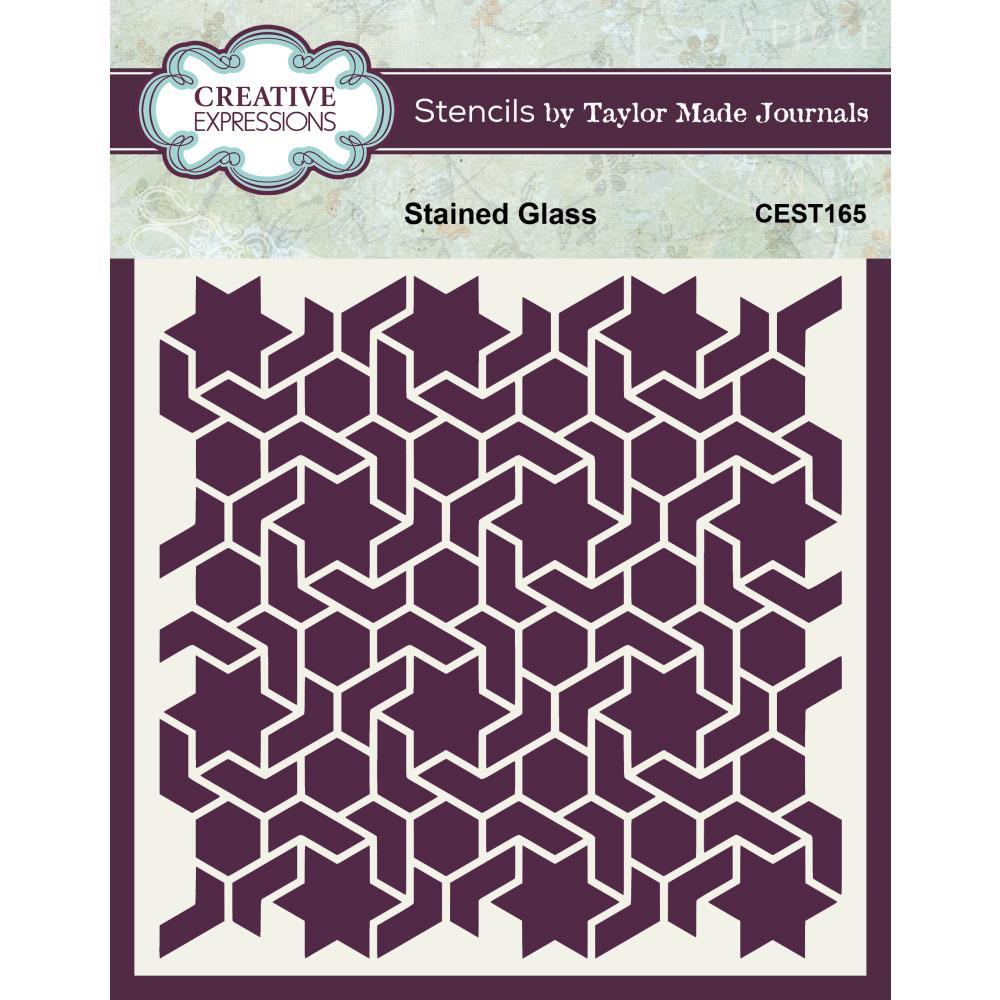 Creative Expressions Taylor Made Journals 6"X6" Stencil: Stained Glass (5A002B661GDNW)