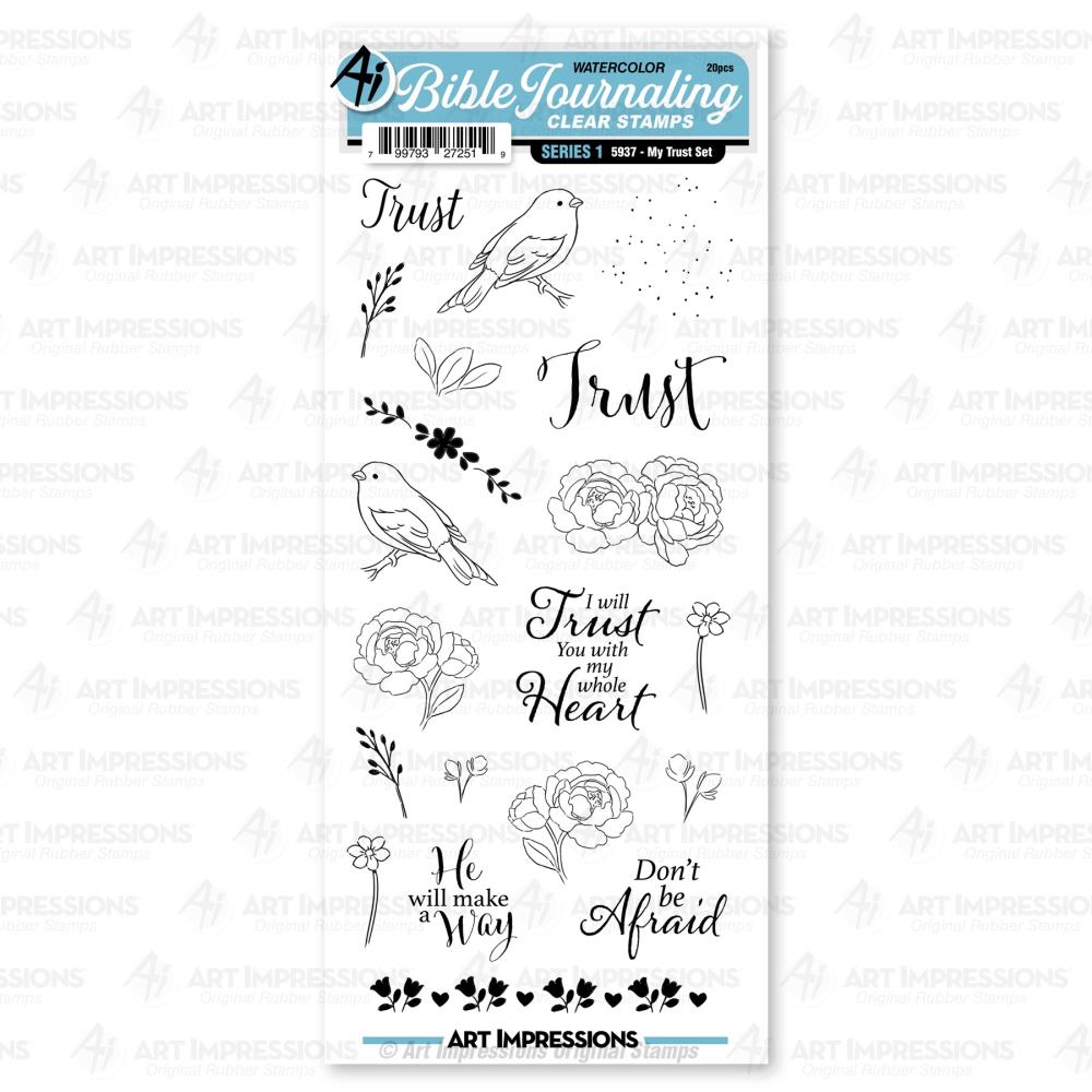 Art Impressions Bible Journaling Clear Stamp Set: My Trust (5A002BCS1GDW2)