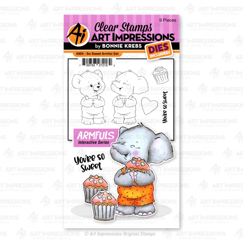 Art Impressions Armfuls Stamp & Die Set: So Sweet (5A002BCV1GDWB)