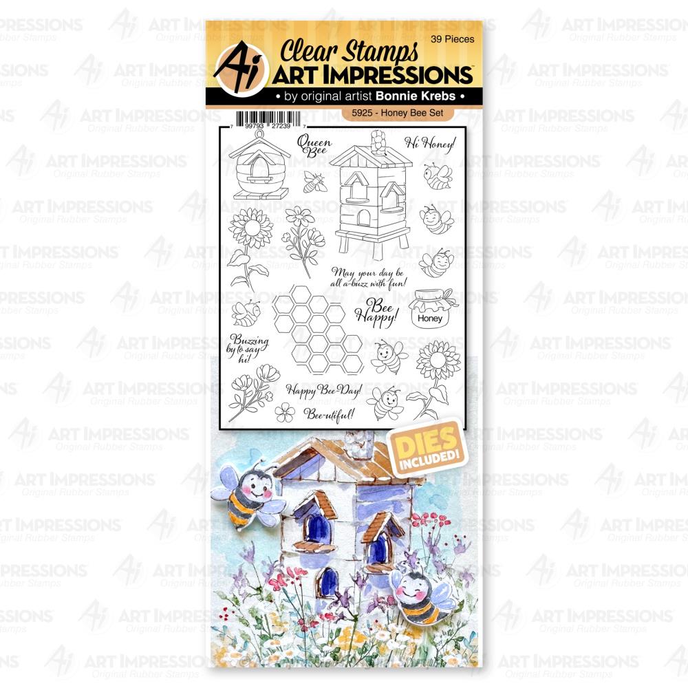 Art Impressions Funny Farm Stamp & Die Set: Honey Bee (5A002BCL1GDWF)