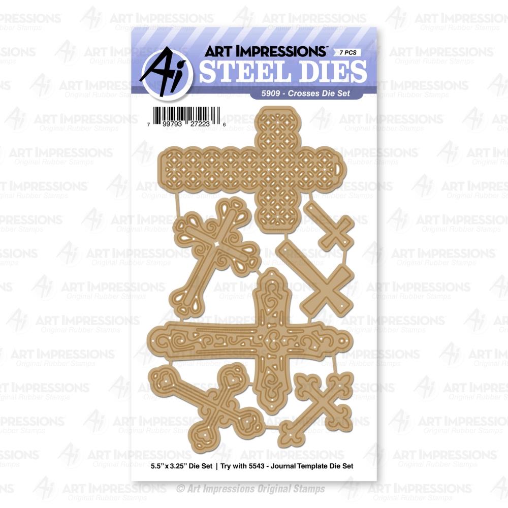 Art Impressions Bible Journaling Die Set: Crosses (5A002BD21GDWG)