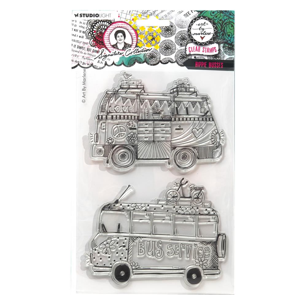 Art by Marlene Signature Collection Clear Stamps: Nr. 700, Hippie Busses (5A002BFD1GDXS)