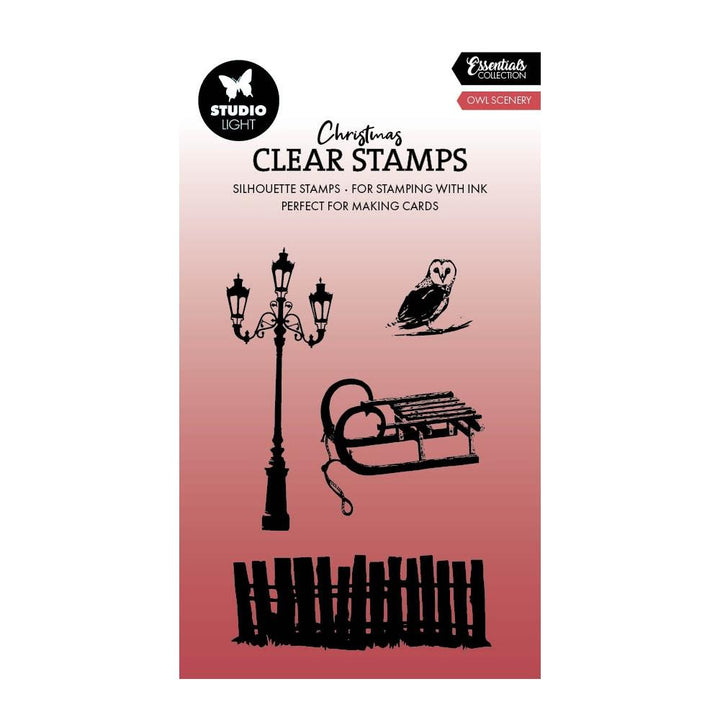 Studio Light Essentials Clear Stamps: Nr. 710, Owl Scenery (5A002BDF1GF0B)