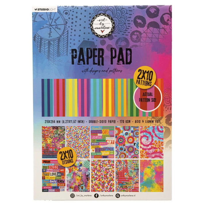 Art by Marlene 8.26"X11.69" Design Paper Pad: Nr. 211, Designs And Patterns, 20/Pkg (5A002BJQ1GF1D)