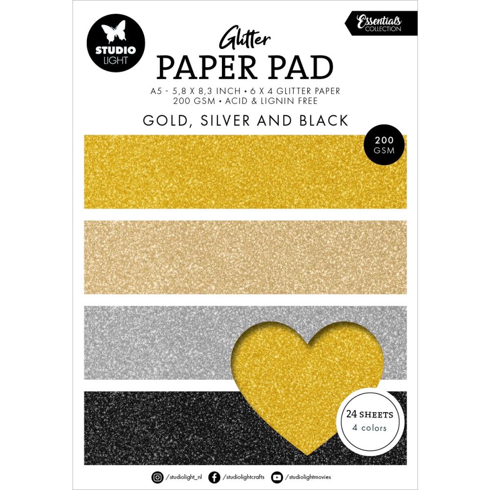 Studio Light Essentials 5.86"X8.26" Foil Paper Pad: Nr.209, Gold / Silver / Black
 24/Pkg (5A002BFC1GF1N)