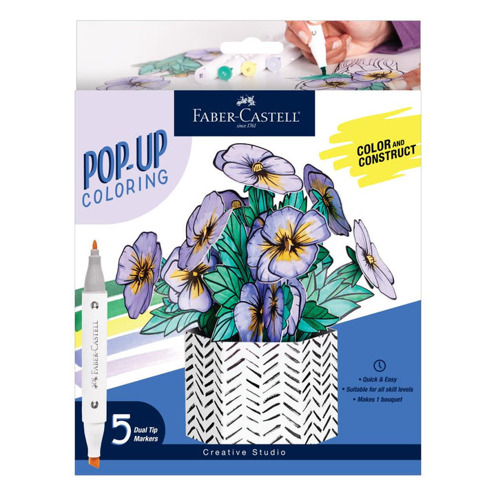 Faber Castell Pop Up Coloring Bouquet: Pansies (5A002BRX1GF8R)