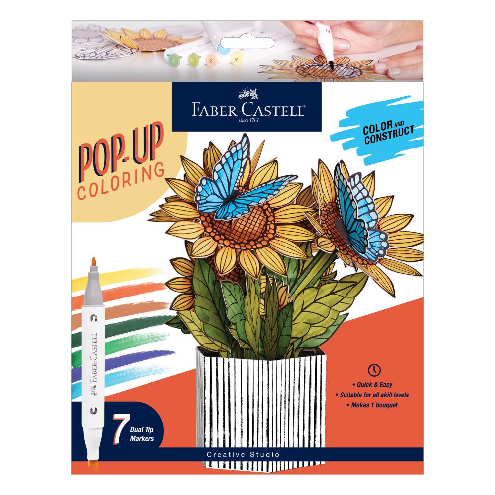 Faber Castell Pop Up Coloring Bouquet: Sunflowers & Butterflies (5A002BRG1GF8Y)