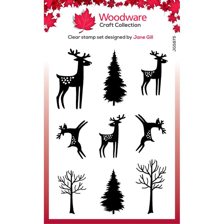 Woodware 4"X6" Clear Stamps Singles: Paintable Baubles Reindeer (5A002B5K1GDND)