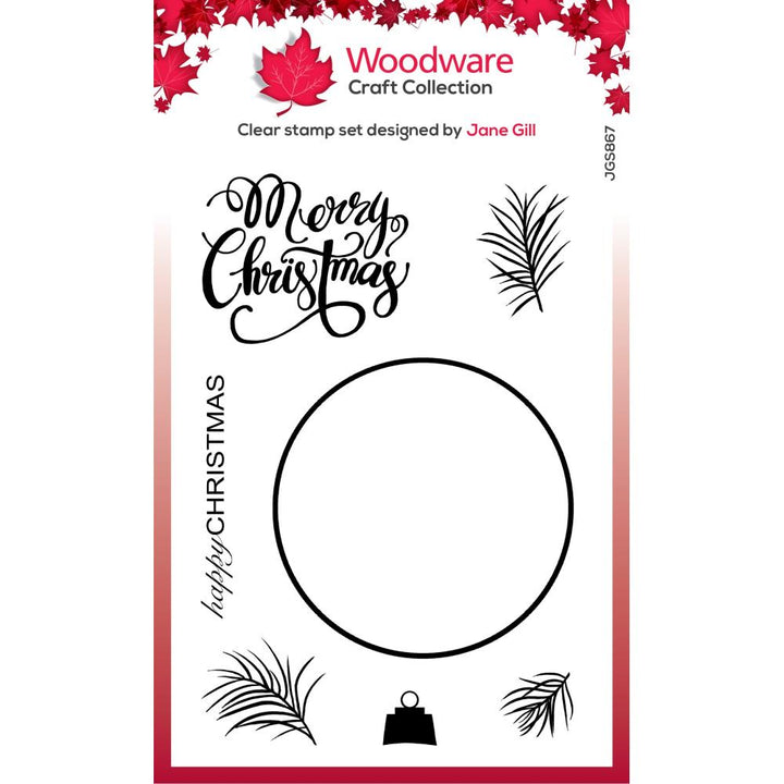 Woodware 4"X6" Clear Stamps Singles: Paintable Baubles Big Circle (5A002B641GDP1)