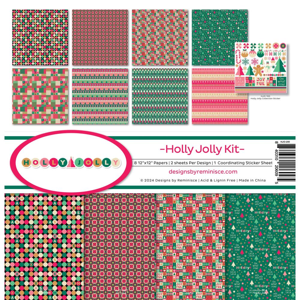 Reminisce Holly Jolly 12"X12" Collection Kit (5A002BXR1GFFN)