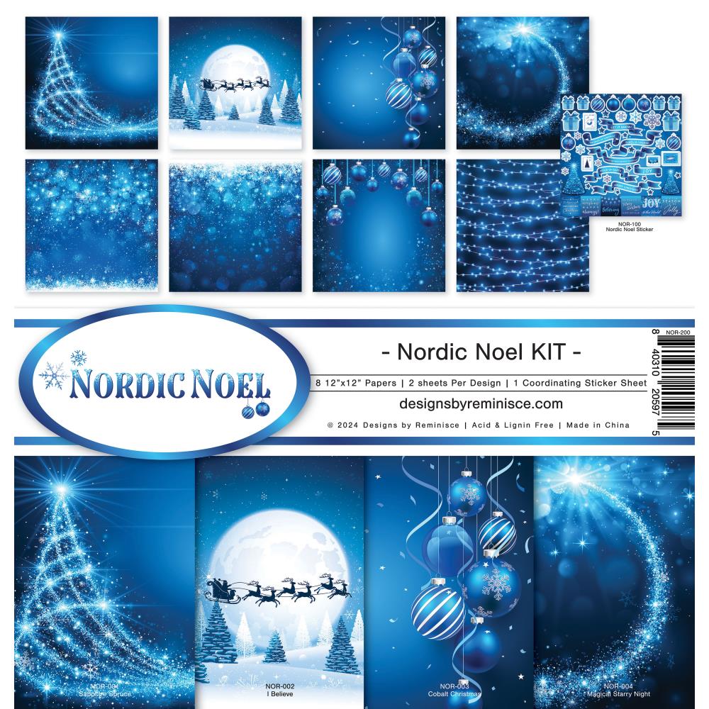 Reminisce Nordic Noel 12"X12" Collection Kit (5A002BXC1GFFS)